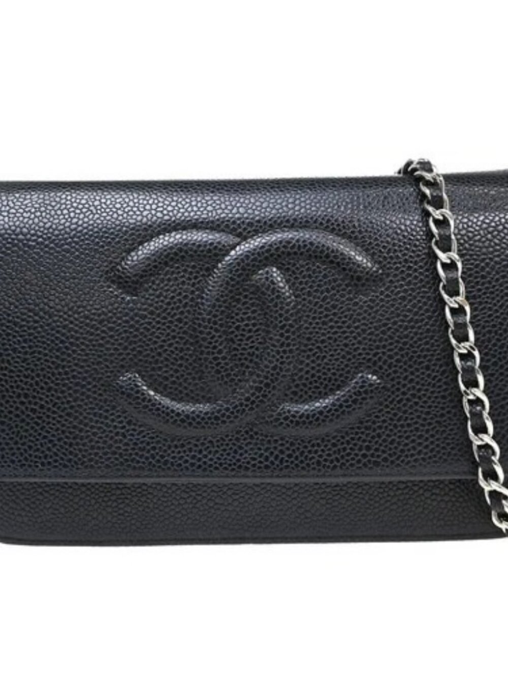 Chanel Black Calfskin Timeless WOC Wallet on Chain Shoulder Bag KQ01170